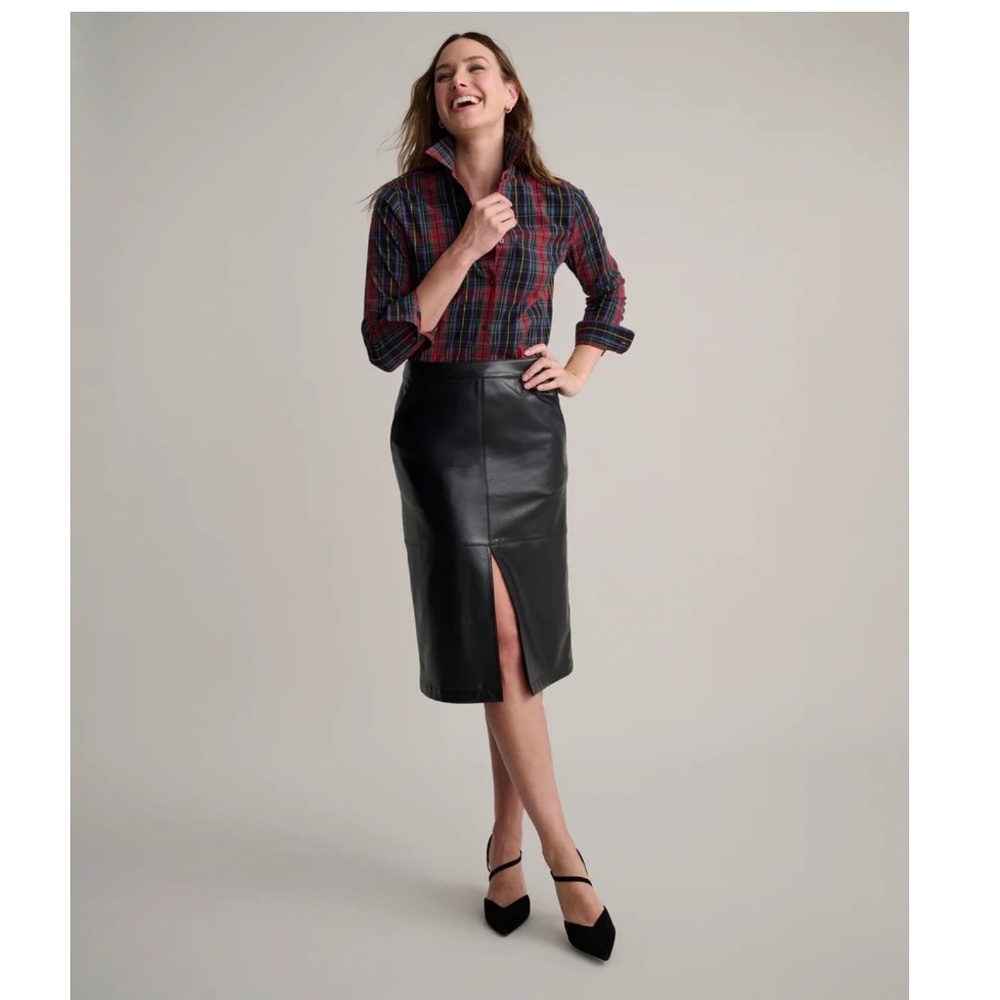Untuckit Faux Leather Aubrey Skirt XS NEW